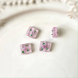 12mm Flower Glass Bead Matte Lampwork Bead DIY Jewelry Making