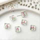 12mm Flower Glass Bead Matte Lampwork Bead DIY Jewelry Making
