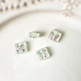 12mm Flower Glass Bead Matte Lampwork Bead DIY Jewelry Making