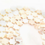 12mm Natural Shell Six Petal Flower Beads Pendant Loose Spacer Beads