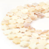 12mm Natural Shell Six Petal Flower Beads Pendant Loose Spacer Beads