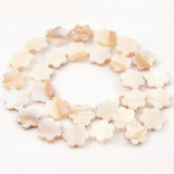 12mm Natural Shell Six Petal Flower Beads Pendant Loose Spacer Beads