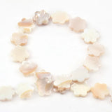 12mm Natural Shell Six Petal Flower Beads Pendant Loose Spacer Beads