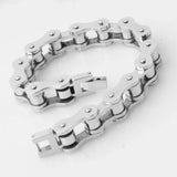 12mm Stainless Steel Motorcycle Link Chain Bracelet 8.26inch
