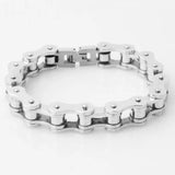 12mm Stainless Steel Motorcycle Link Chain Bracelet 8.26inch