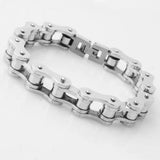 12mm Stainless Steel Motorcycle Link Chain Bracelet 8.26inch