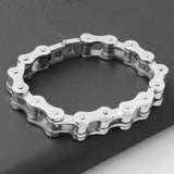 12mm Stainless Steel Motorcycle Link Chain Bracelet 8.26inch
