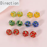 12mm Flower Cluster Glass Beads DIY Bracelet Necklace