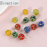 12mm Flower Cluster Glass Beads DIY Bracelet Necklace