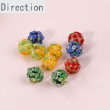 12mm Flower Cluster Glass Beads DIY Bracelet Necklace
