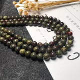12mm Dragon Blood Stone Lucky Gemstone Chain 15 Inches