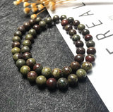 12mm Dragon Blood Stone Lucky Gemstone Chain 15 Inches