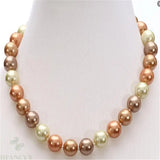 12mm Multi-Color South Sea Pearl Necklace 18 Inches