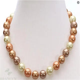 12mm Multi-Color South Sea Pearl Necklace 18 Inches