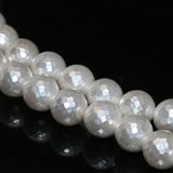 12mm Shell Pearl Faceted Round Loose Beads for Jewelry Making