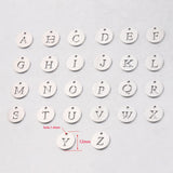 12mm Letter Pendant Mirror Stainless Steel DIY Accessories