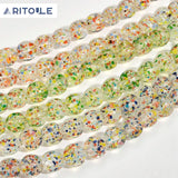 12mm Transparent Floral Glass Beads for DIY Bracelet Necklace Earrings