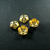 12mm Vintage Raw Brass Flower Beads Cap DIY Beading Jewelry Supplies