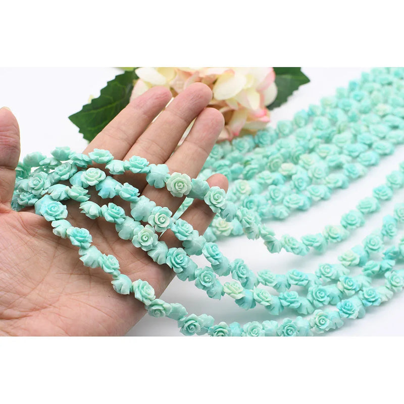 12mm Lt.Green Camellia Flower Resin Stone DIY Jewelry Making