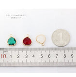 Assorted Heart Faceted Crystal Glass Charm Pendants Connectors Earrings