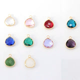Assorted Heart Faceted Crystal Glass Charm Pendants Connectors Earrings