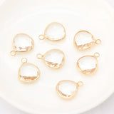 Assorted Heart Faceted Crystal Glass Charm Pendants Connectors Earrings