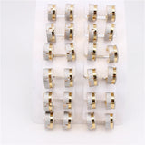Snap Type Earrings Set - 12 Pairs Stainless Steel LH1126