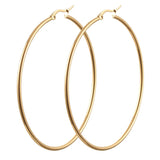 12 Pairs 304 Stainless Steel Hoop Earrings Huggie Hoops 12 Gauge Golden 15-70mm