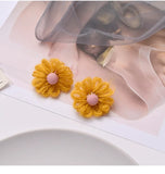 12pairs Fresh Wool Flowers Earrings for Women