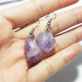 12 Pairs Raw Ore Stone Earrings Variety Pack