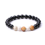 8mm Drawing Stone Beads Evil Eye Bracelet Lucky Jewelry