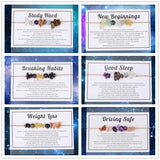 Chip Stone Beads Wax Bracelet Braid Rope Crystal Charm Bracelets