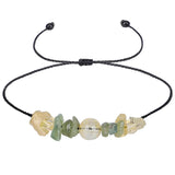 12pc Citrine Peridot Chip Stone Beads Wax Bracelet Crystal Charm Hearten Jewelry