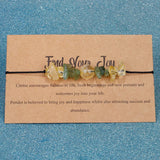 12pc Citrine Peridot Chip Stone Beads Wax Bracelet Crystal Charm Hearten Jewelry