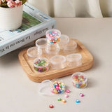 12pc Clear Plastic Jewelry Bead Storage Box Small Round Container Jars