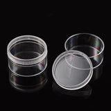 12pc Clear Plastic Jewelry Bead Storage Box Small Round Container Jars
