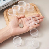12pc Clear Plastic Jewelry Bead Storage Box Small Round Container Jars