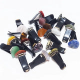 12pc Heart Natural Crystal Stone Car Air Outlet Clip Lucky Gem