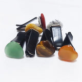 12pc Heart Natural Crystal Stone Car Air Outlet Clip Lucky Gem