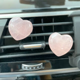 12pc Natural Crystal Stone 25mm Heart Car Air Outlet Decoration