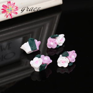 12pc/lot 22mm Flower Beads Bracelet Necklace Jewelry Decoration Craft Material