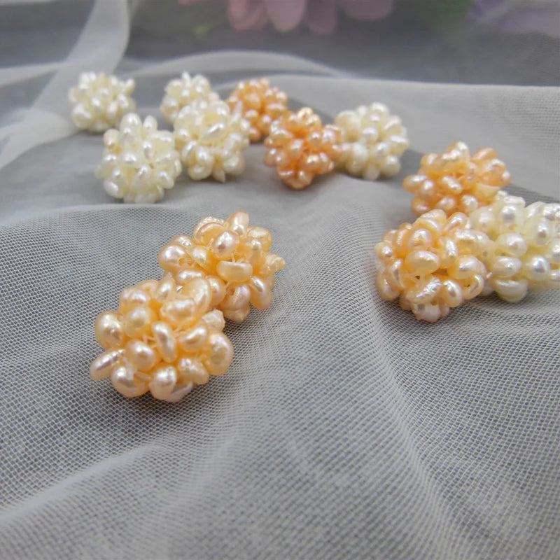 12pc Freshwater Pearl Ball Loose Beads For Jewelry Making 13mm