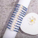 12pc/set Evil Eye Beads Shell Charms Bracelets for Men Women