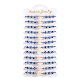 12pc/set Evil Eye Beads Shell Charms Bracelets for Men Women