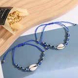 12pc/set Evil Eye Beads Shell Charms Bracelets for Men Women