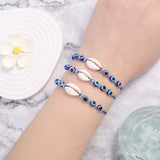 12pc/set Evil Eye Beads Shell Charms Bracelets for Men Women