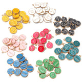 12pcs Double Face Enamel Constellation Charms for DIY Bracelet