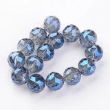 12pcs Electroplate Glass Beads Strands for DIY Jewelry Making