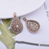 12pcs Bohemia Style Metal Seed Beads Charms Pendant DIY Jewelry Making