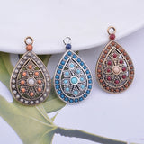 12pcs Bohemia Style Metal Seed Beads Charms Pendant DIY Jewelry Making